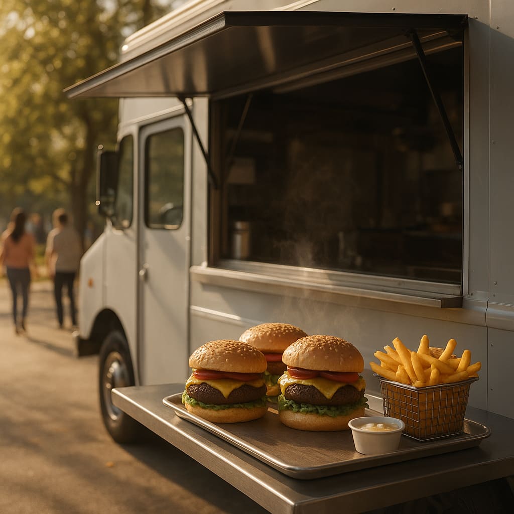 MSEN81 food truck serving gourmet American street food